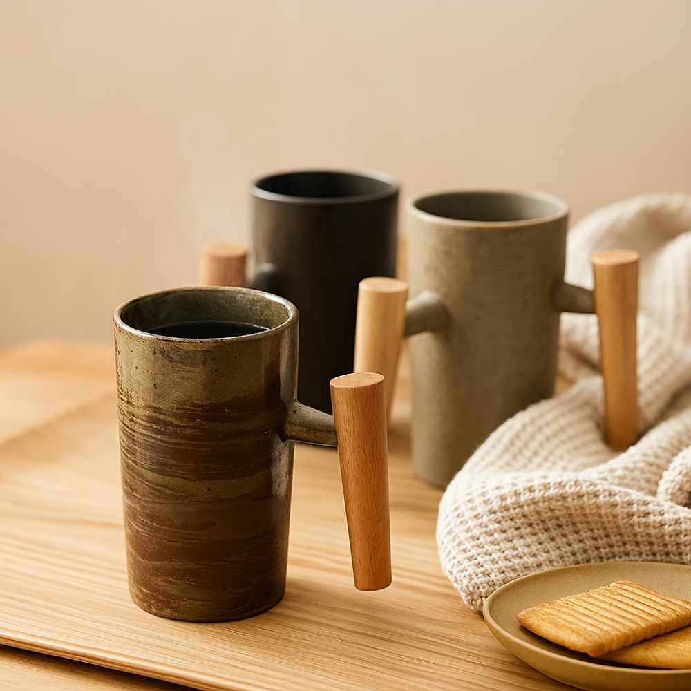 StillSip – Tasse de style japonais couleur terre avec un aspect artisanal