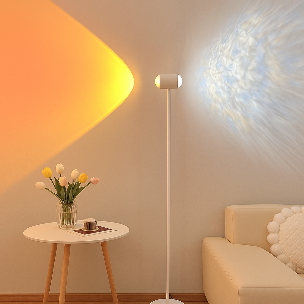 SolAura – Lampe de projection au coucher de soleil USB pour un éclairage chaud et d'ambiance