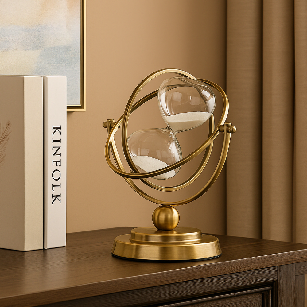 ClarityFlow – Élégant sablier avec flux de sable apaisant et design élégant