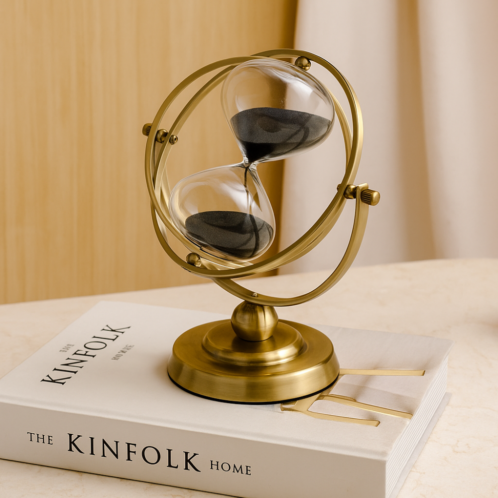 ClarityFlow – Élégant sablier avec flux de sable apaisant et design élégant