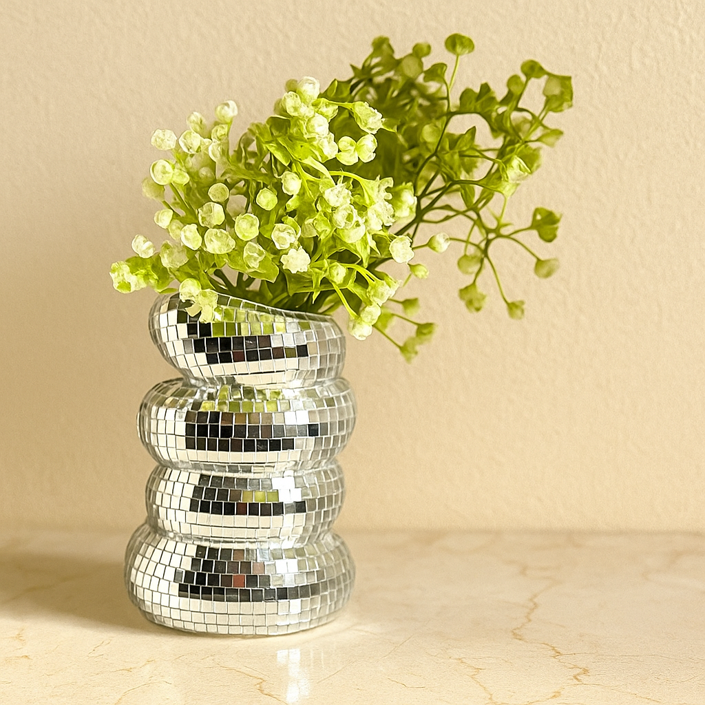 GlamSphere – Disque recouvert de miroir avec charme rétro et touche moderne