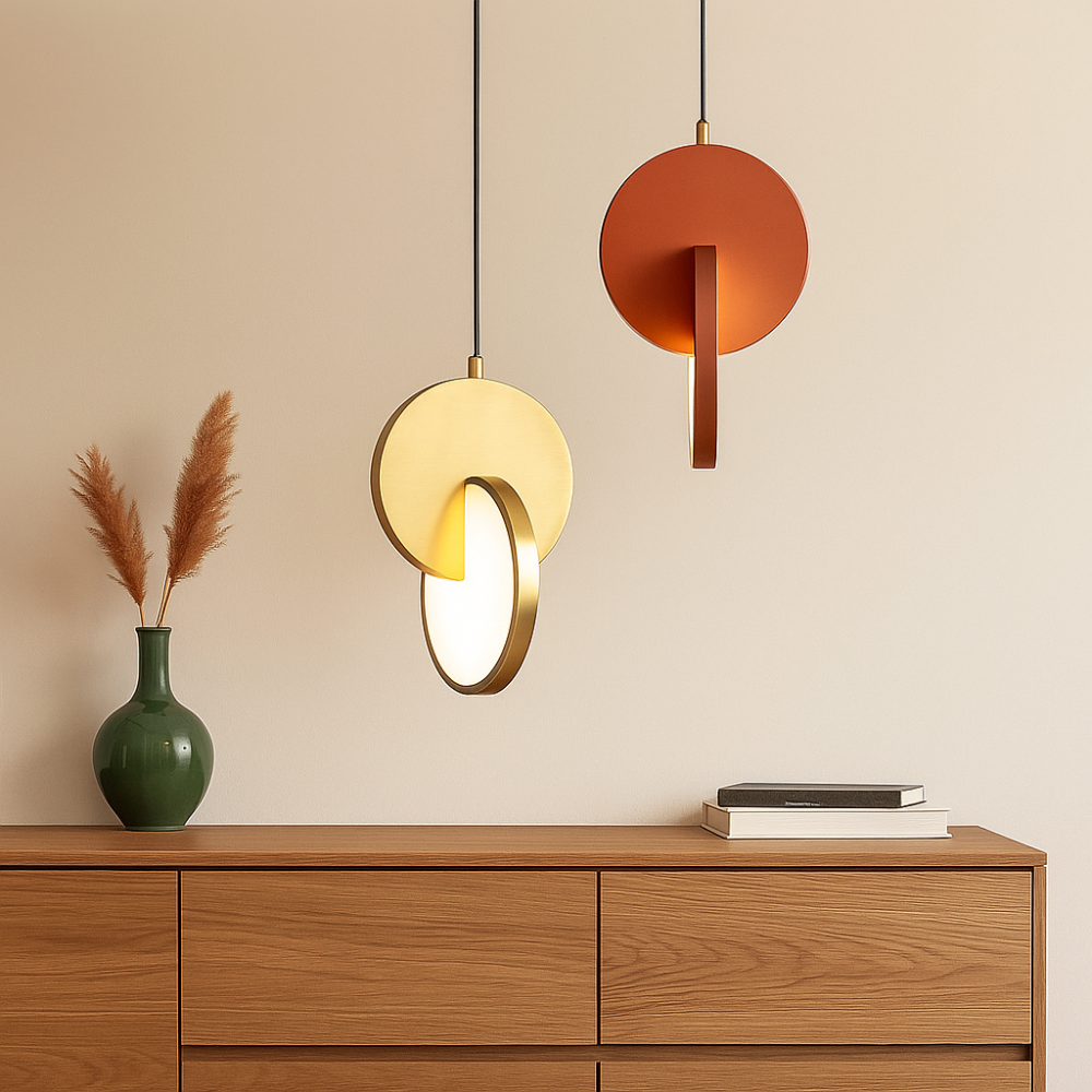 NordicGlow – Lampe suspendue LED moderne scandinave avec cadre rond et chaleur chaleureuse
