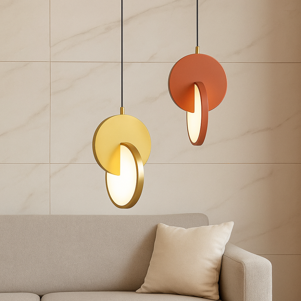 NordicGlow – Lampe suspendue LED moderne scandinave avec cadre rond et chaleur chaleureuse