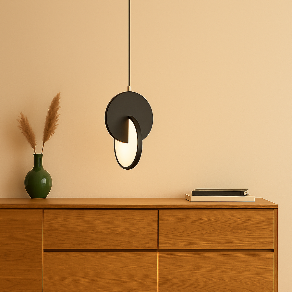 NordicGlow – Lampe suspendue LED moderne scandinave avec cadre rond et chaleur chaleureuse