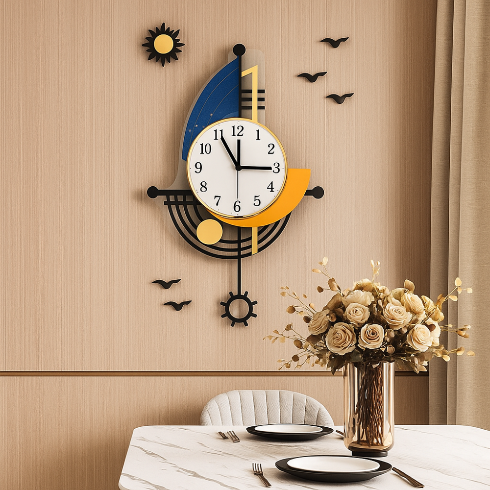 CoastalTime – Horloge nautique avec design de voilier pour un charme côtier