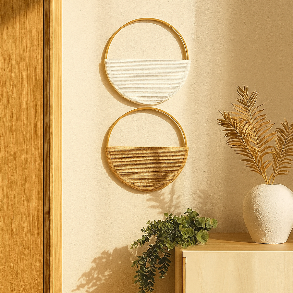 Willowloop – Support mural en macramé circulaire avec conception symétrique