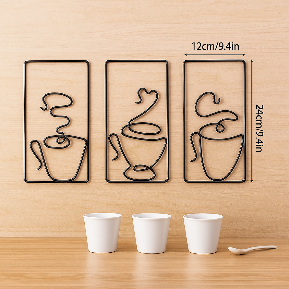 CaféCharm – Art mural saine avec tasse de café pour une utilisation intérieure et extérieure