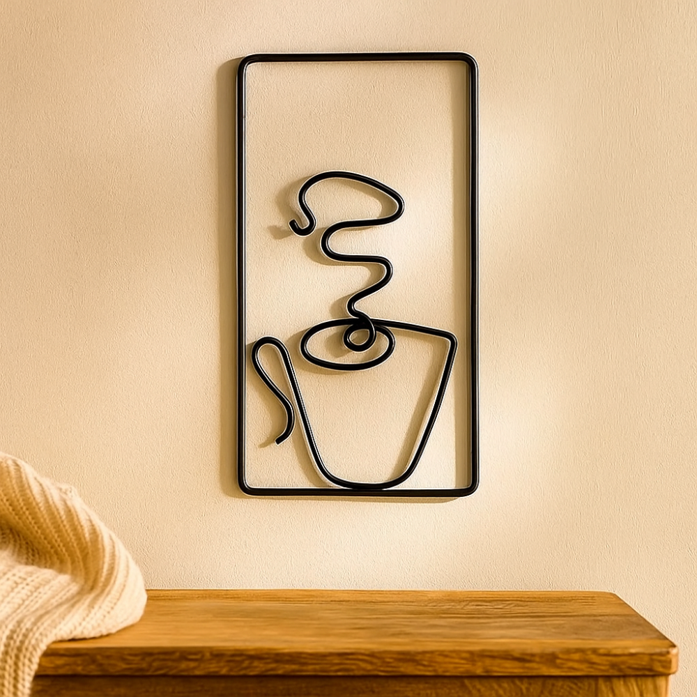 CaféCharm – Art mural saine avec tasse de café pour une utilisation intérieure et extérieure