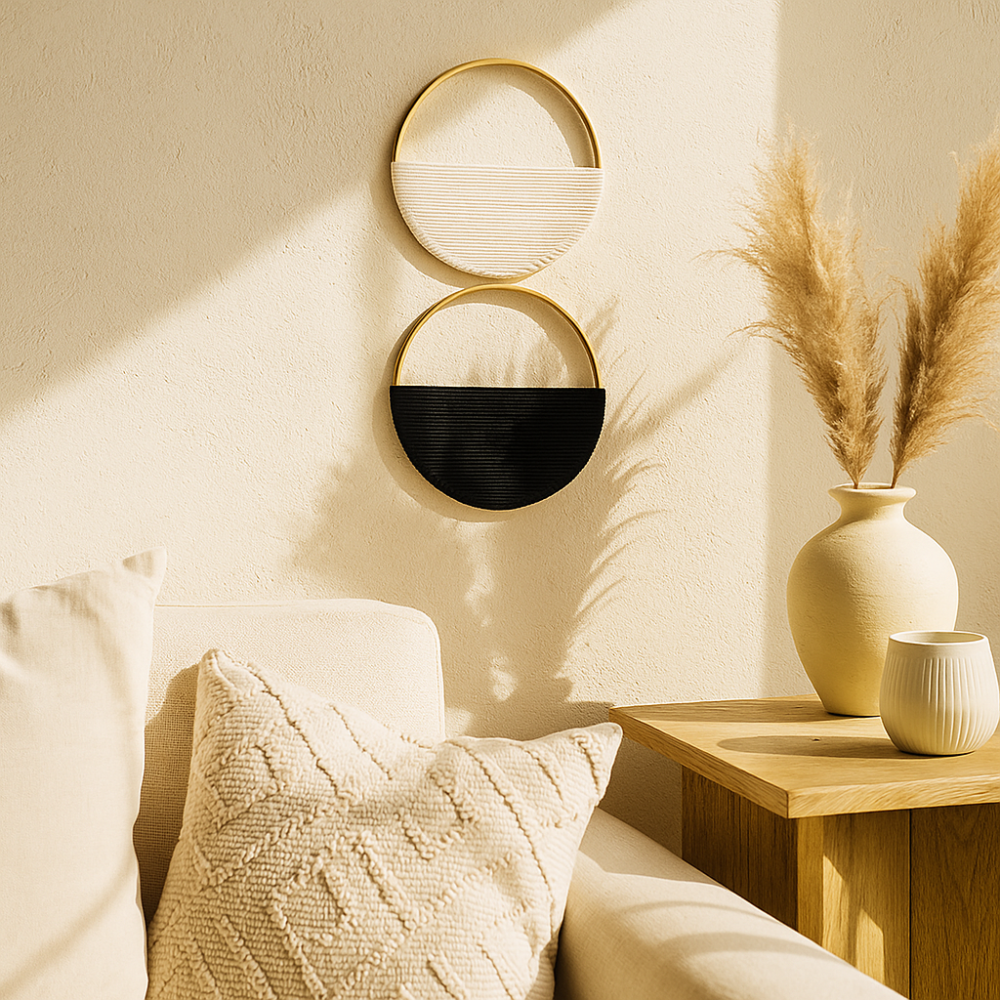 Willowloop – Support mural en macramé circulaire avec conception symétrique