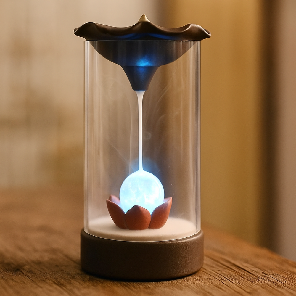 TranquilMist – Brûleur d'encens élégant avec retour pour une atmosphère calme et relaxante