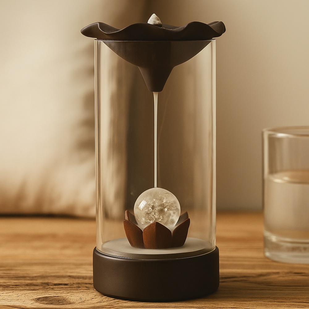 TranquilMist – Brûleur d'encens élégant avec retour pour une atmosphère calme et relaxante