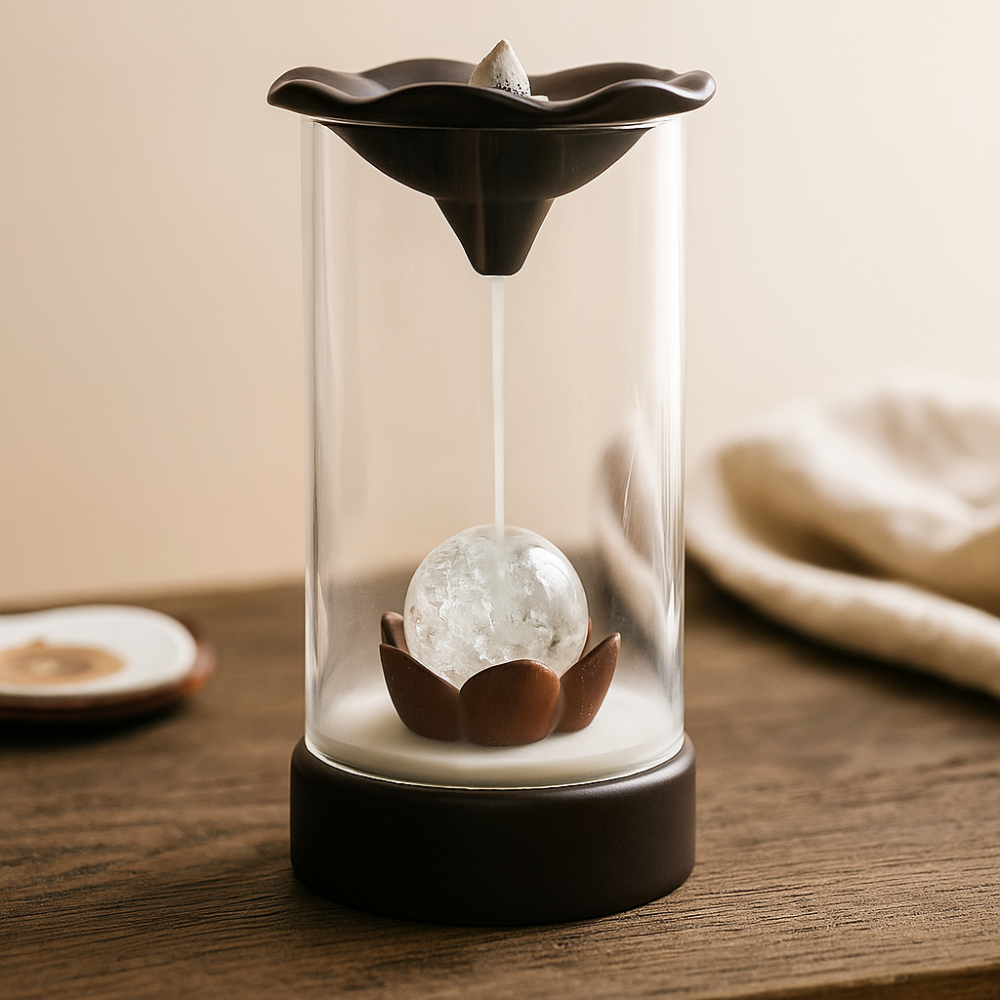TranquilMist – Brûleur d'encens élégant avec retour pour une atmosphère calme et relaxante