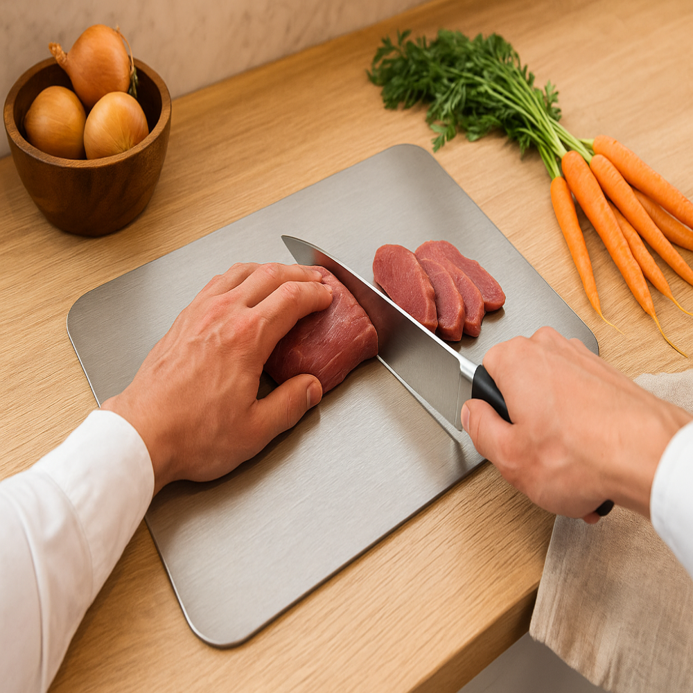 Planche à découper antibactérienne HygieBoard pour la cuisine – Double face & Antidérapante