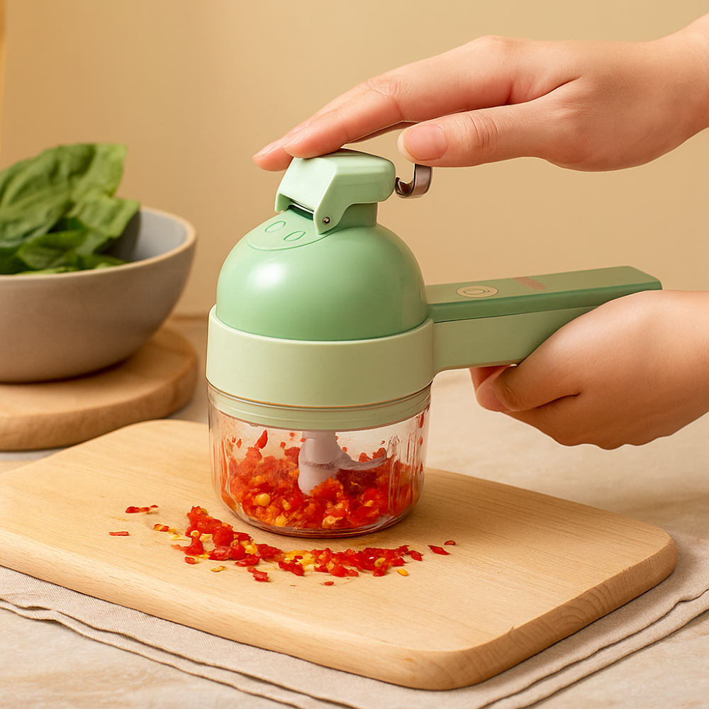 PrepMate – 4-en-1 manuel hachoir pour une préparation culinaire polyvalente