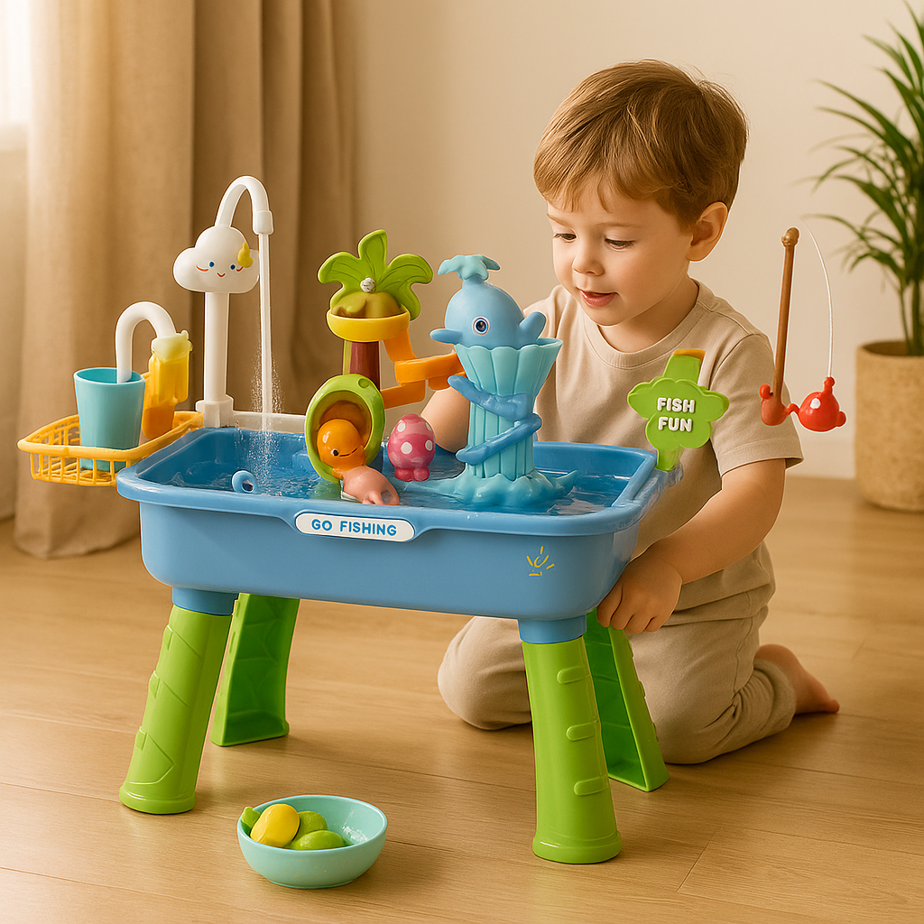 Splash ‘n Fish - Jeu d'eau amusant pour enfants avec pêche à la poisson salée