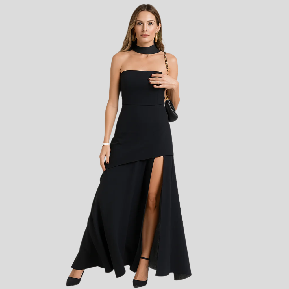 Robe de soirée asymétrique sans bretelles Aurora – Robe de cérémonie élégante