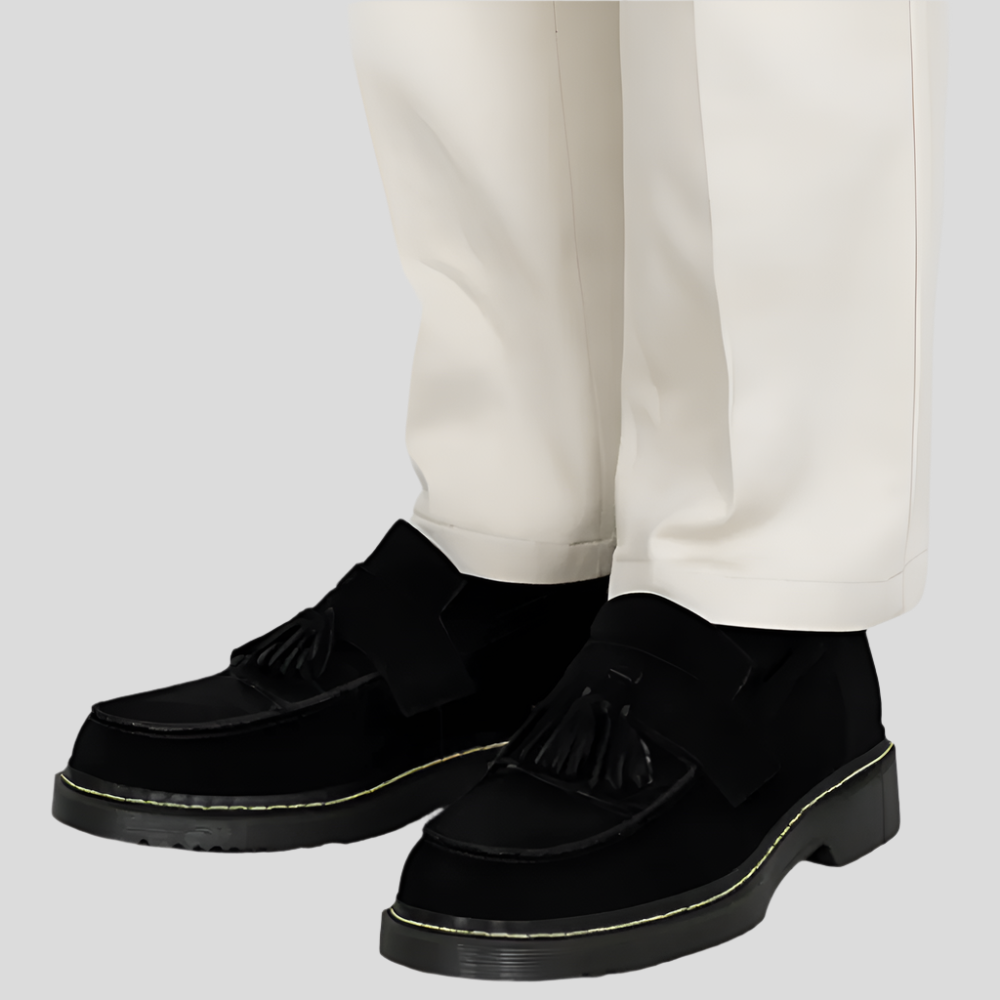 Mauro - Mocassins classiques à pampilles en daim pour homme