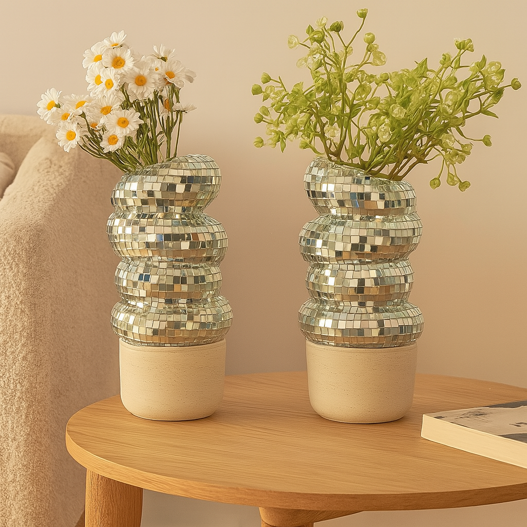 GlamSphere – Disque recouvert de miroir avec charme rétro et touche moderne