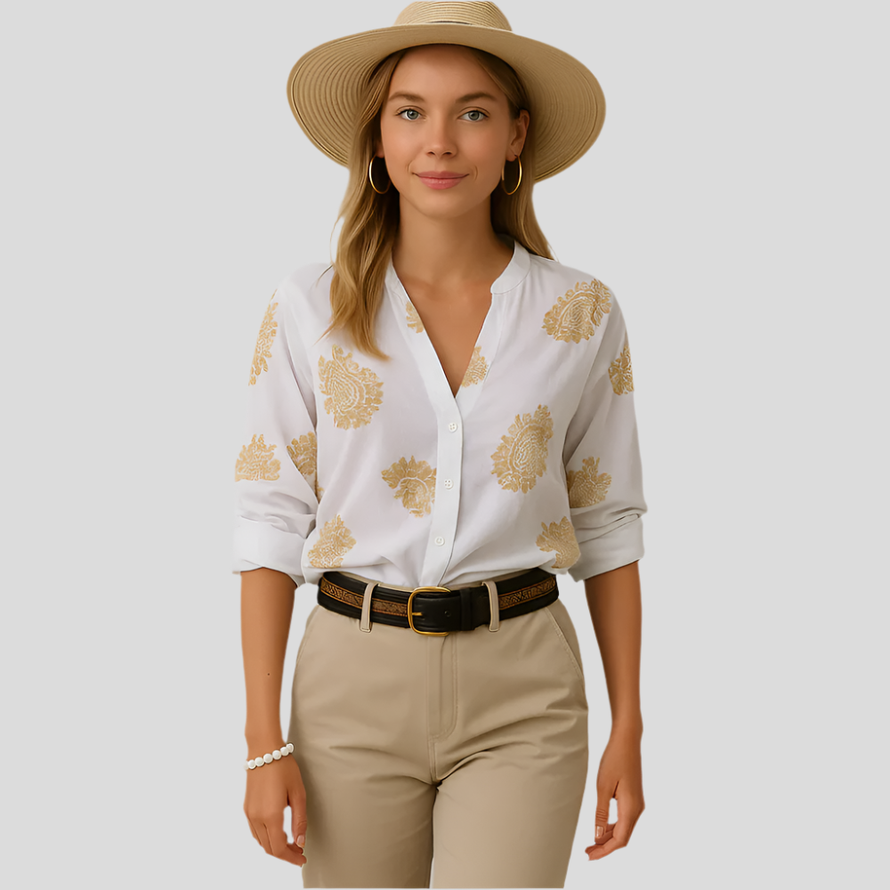 Blouse d'été Isla Bohemian Chic – Top à manches longues