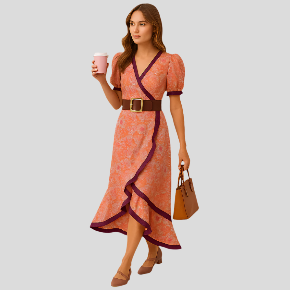 Cristy Robe Longue Rose Romantique – Robe élégante et flottante pour des occasions spéciales