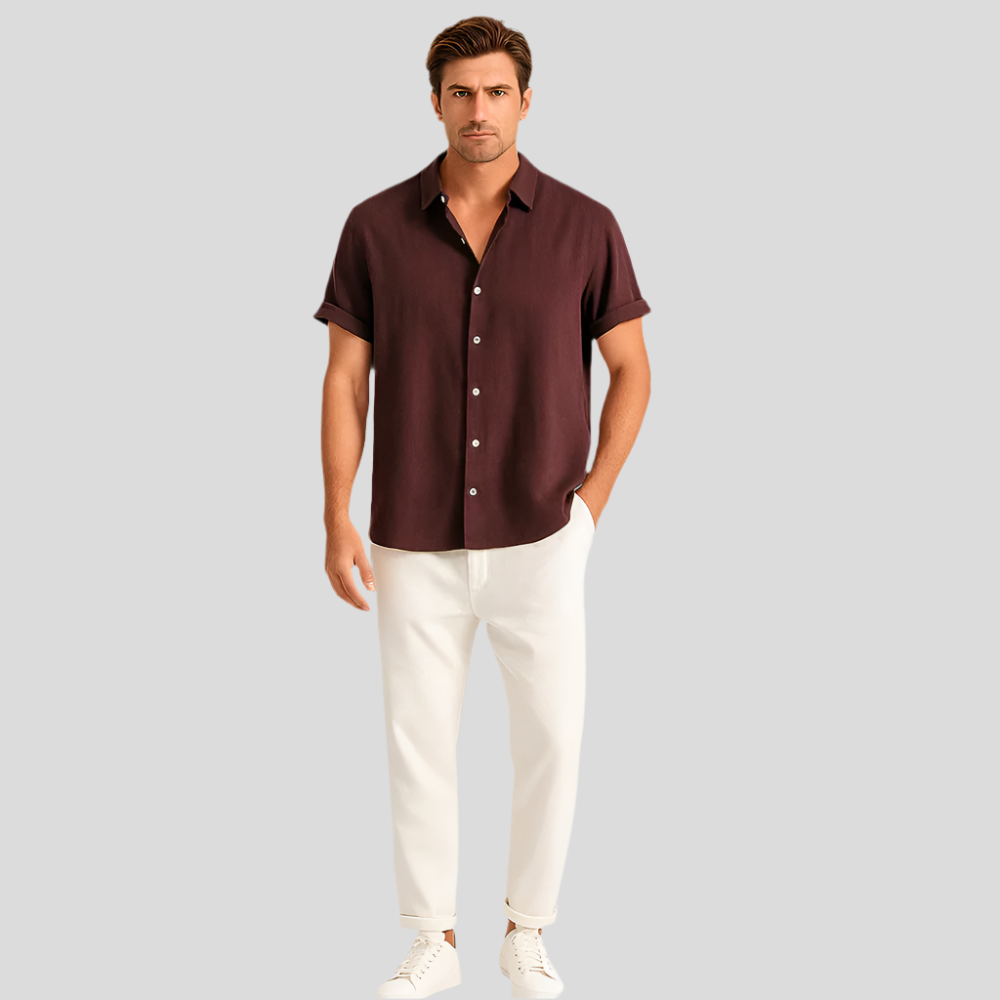 Duoc de lin and été Luca – Polo slim fit et pantalon sur mesure