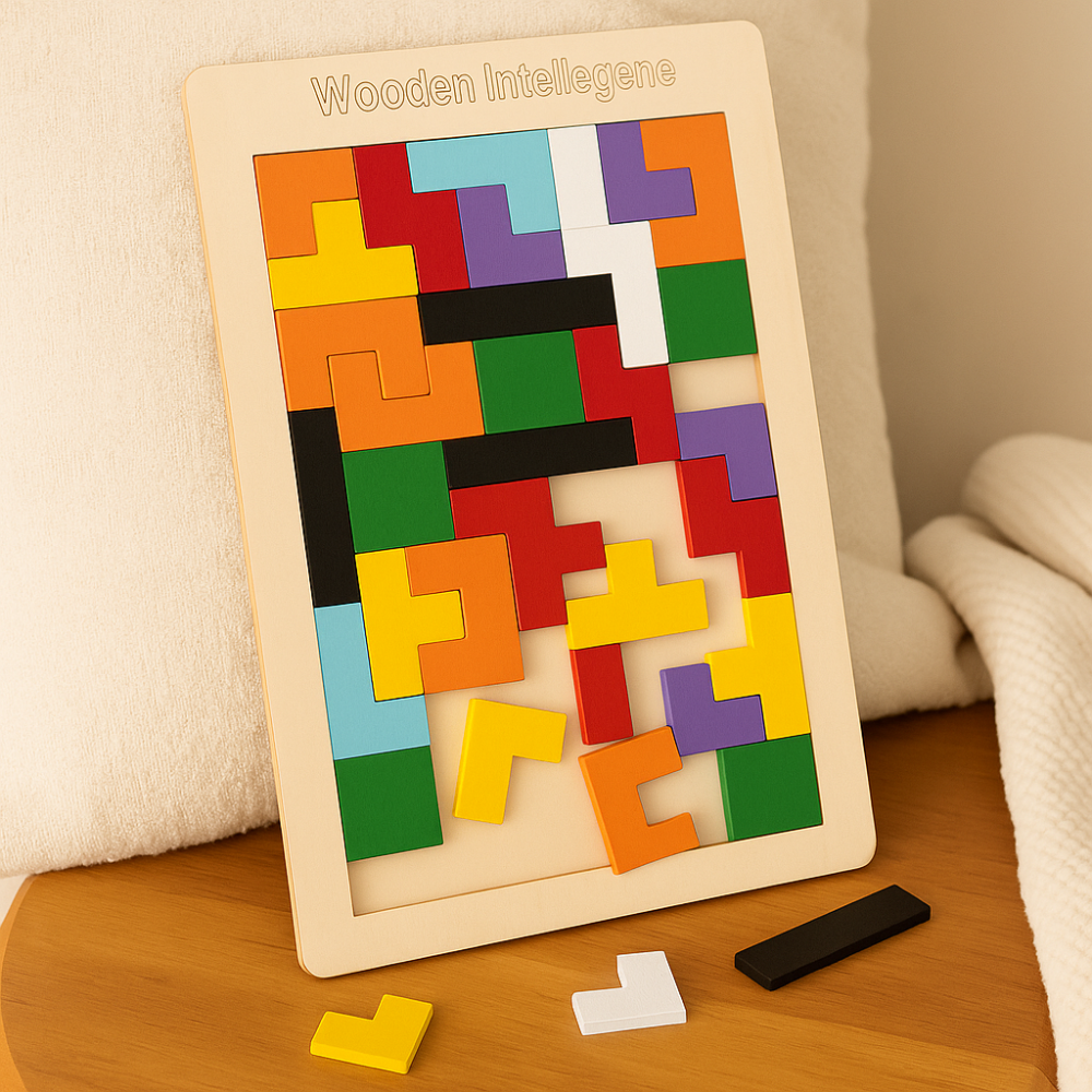 BrightBlocks 3D Trèfle Tangram Puzzle pour Enfants – Stimulateurs Cérébraux STEM