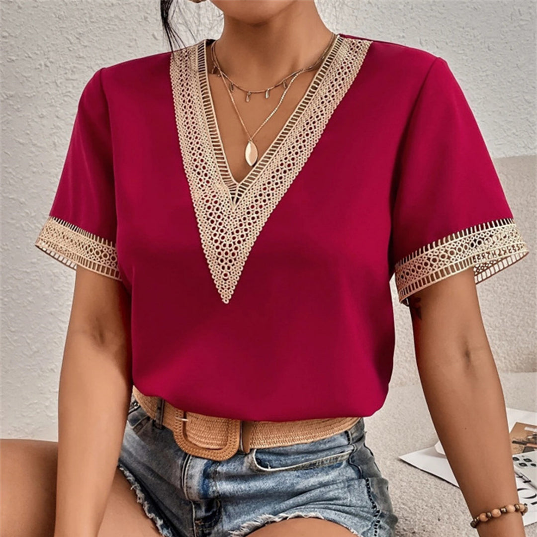 Viva Chic | Blouse Femme à Col V Élégante