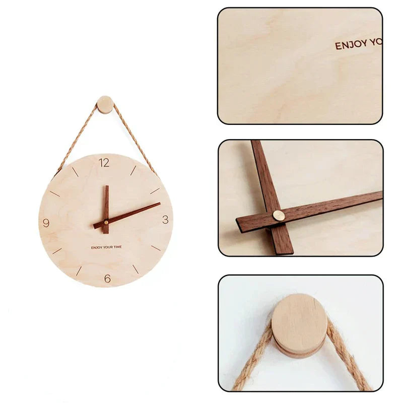 WoodHush - Horloge murale minimaliste