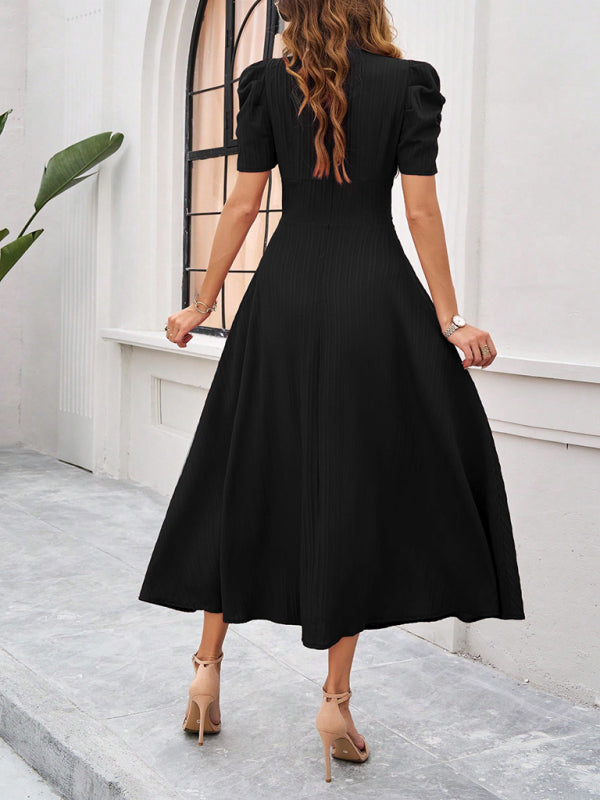 Robe midi Lady Cocktail à manches bouffantes