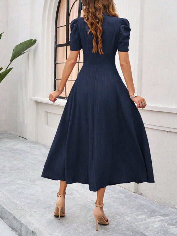 Robe midi Lady Cocktail à manches bouffantes