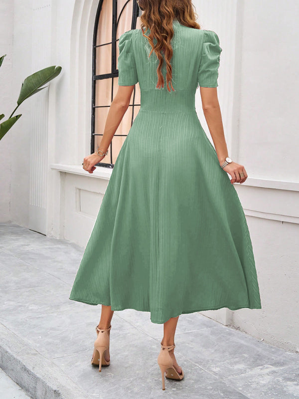 Robe midi Lady Cocktail à manches bouffantes