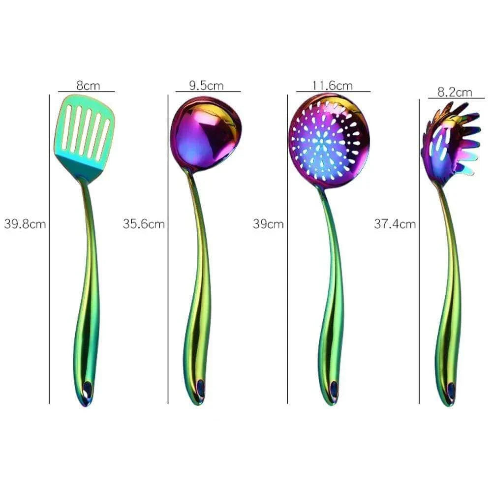 Ensemble d'ustensiles de cuisine KitchenCraft Elegant avec longues poignées pour un usage quotidien