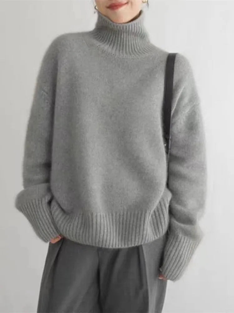 Luna - Pull en Laine à Col Roulé