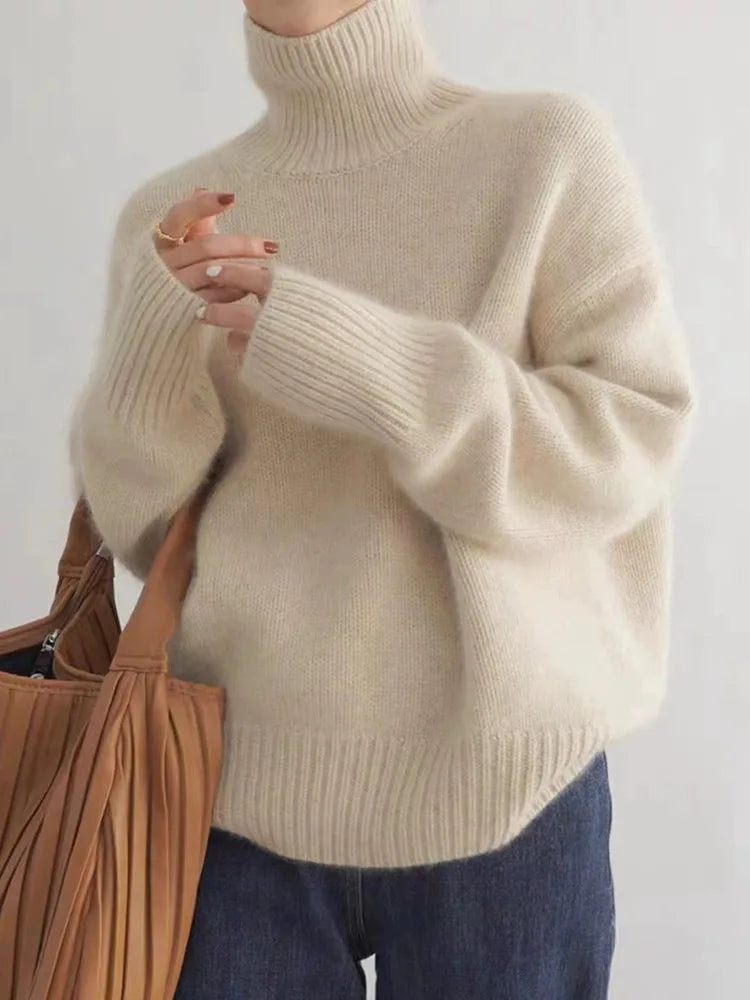 Luna - Pull en Laine à Col Roulé
