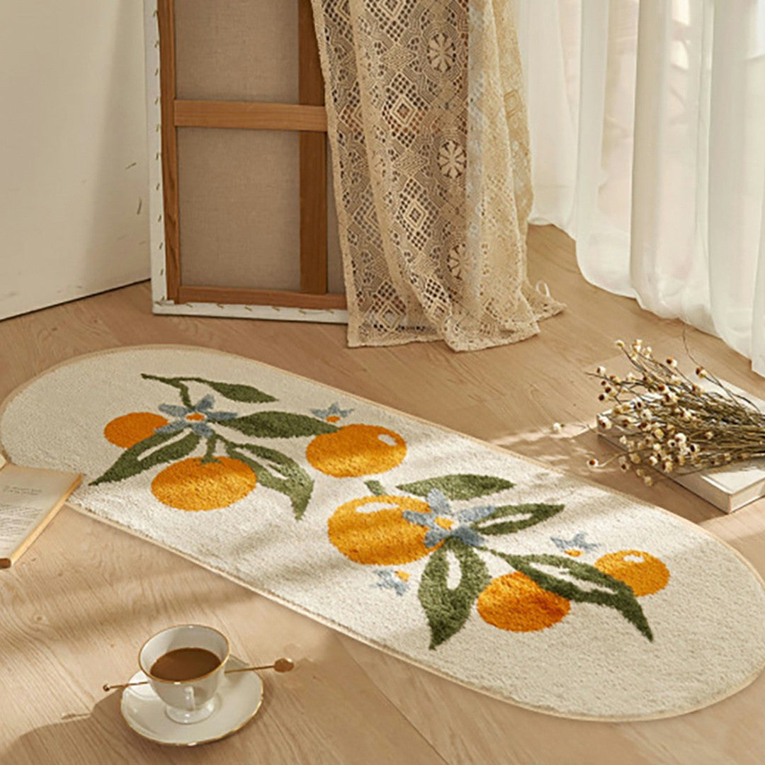 BlossomHaven - Tapis ovale élégant avec charme floral pour tout espace
