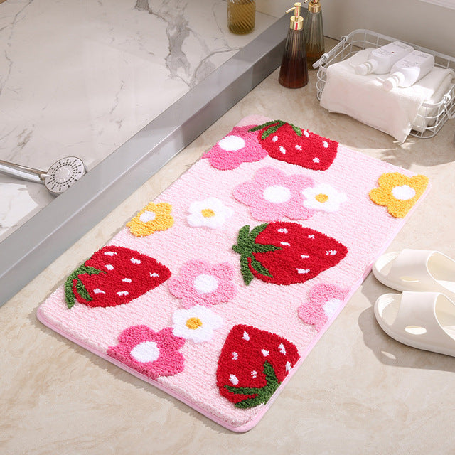 BerryBliss - Tapis de bain parfumé à la fraise et aux fleurs Yndig