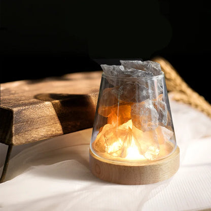 CrimsonEmber – Lampe de table en cristal éclairée