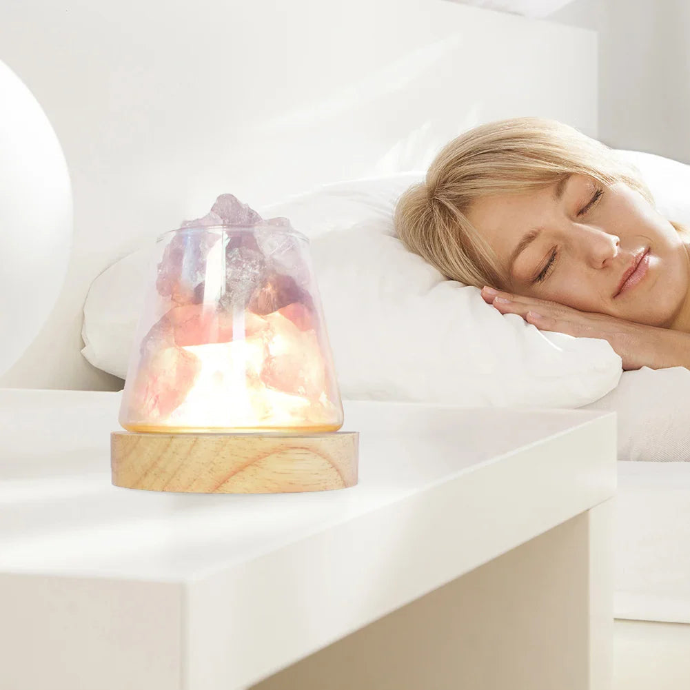 CrimsonEmber – Lampe de table en cristal éclairée