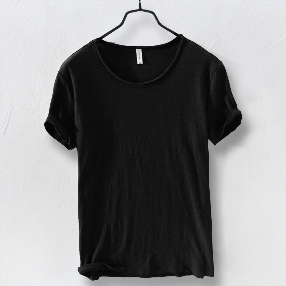 Leni - Blouse classique à manches courtes avec col rond