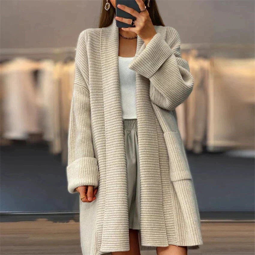 Laura | Veste cardigan longue et confortable pour femmes