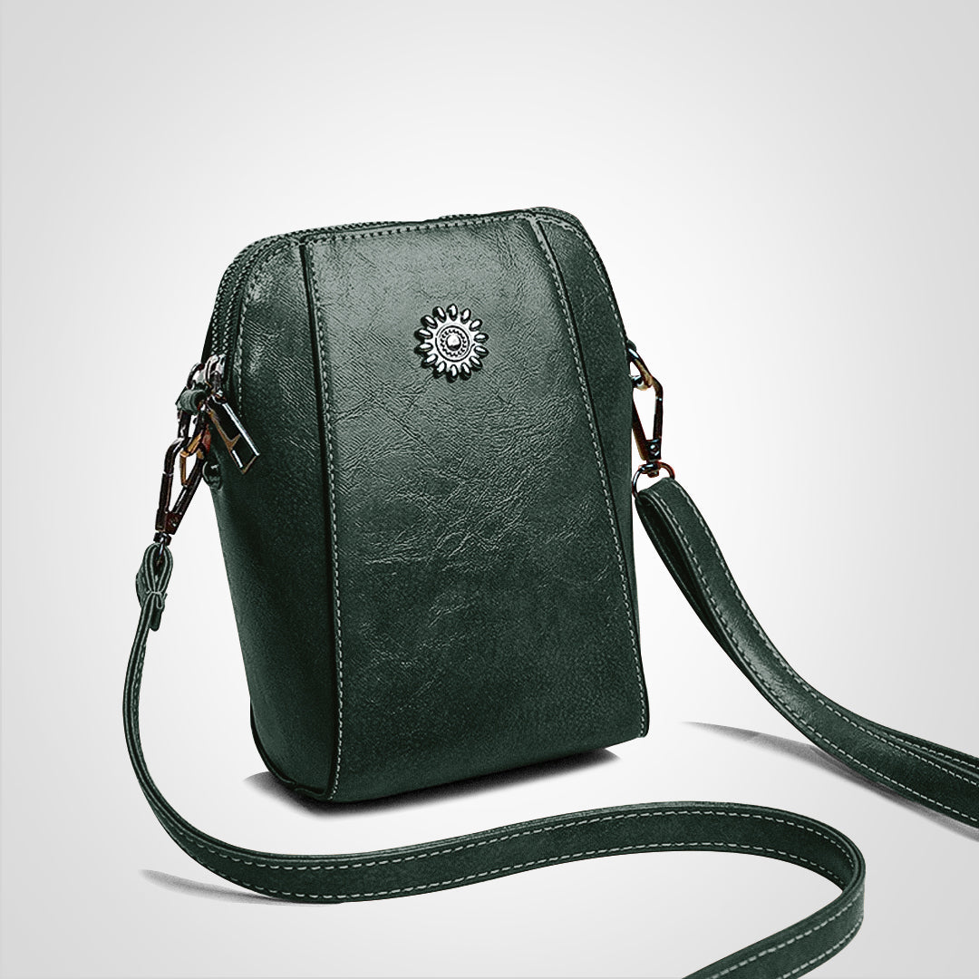Daisy Retro Leren Crossbody Tas