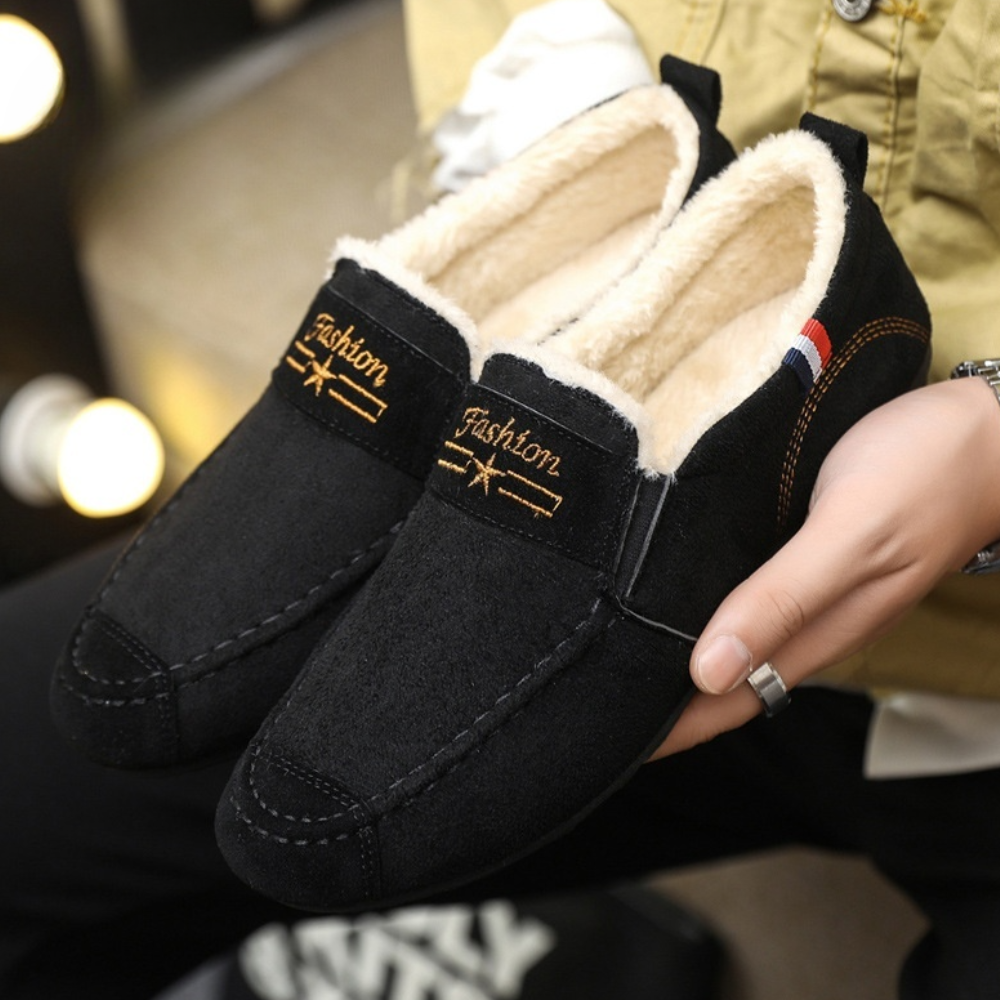 Steven - Mocassins confortables doublés polaire pour homme