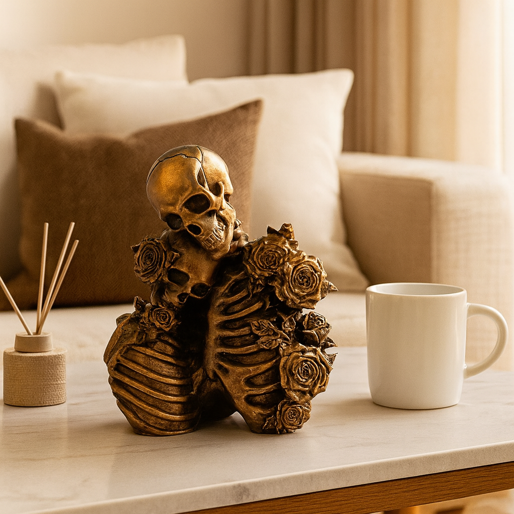 Ebonrose | Figurine Gothique Amoureux du Squelette