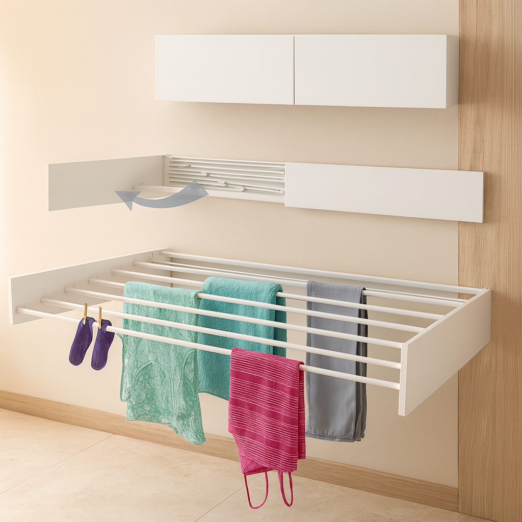 Séchoir pliable EcoDry – sèche-linge compact pour intérieur et extérieur