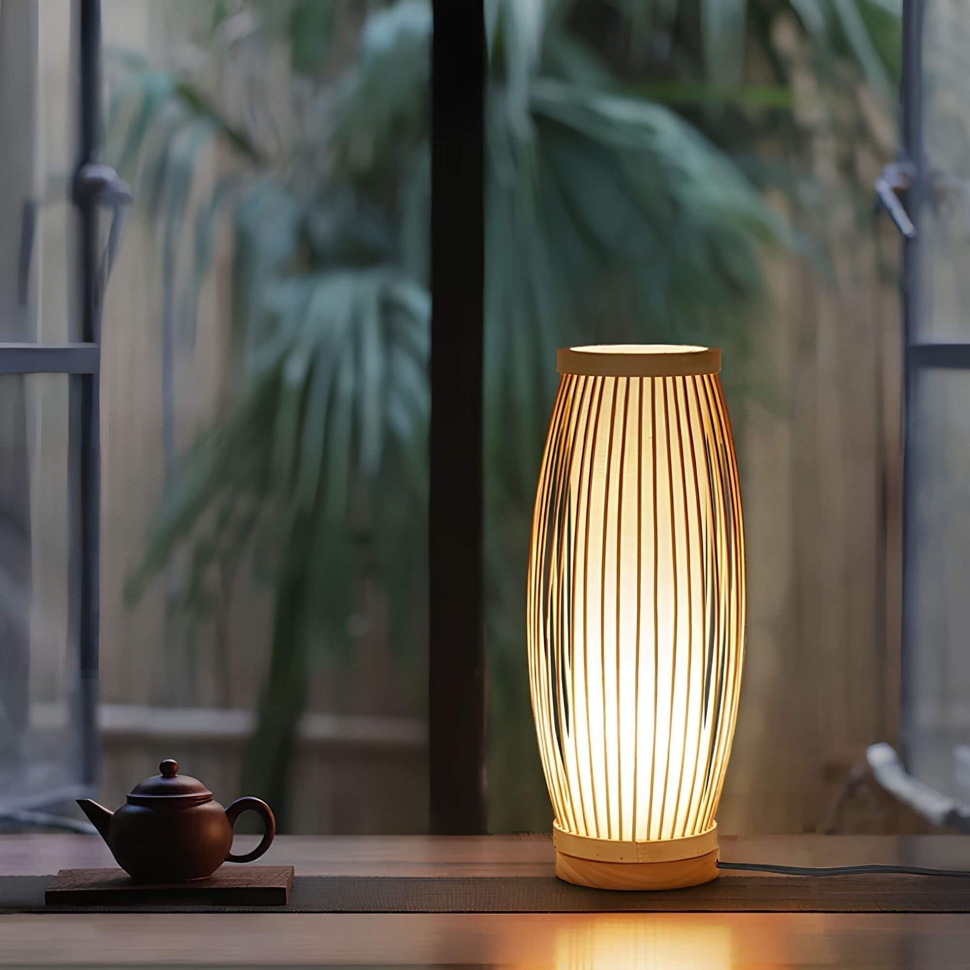 ZenGlow Lampe de Bureau LED Inspirée par le Japon – Design Unique avec Lumière Chaude