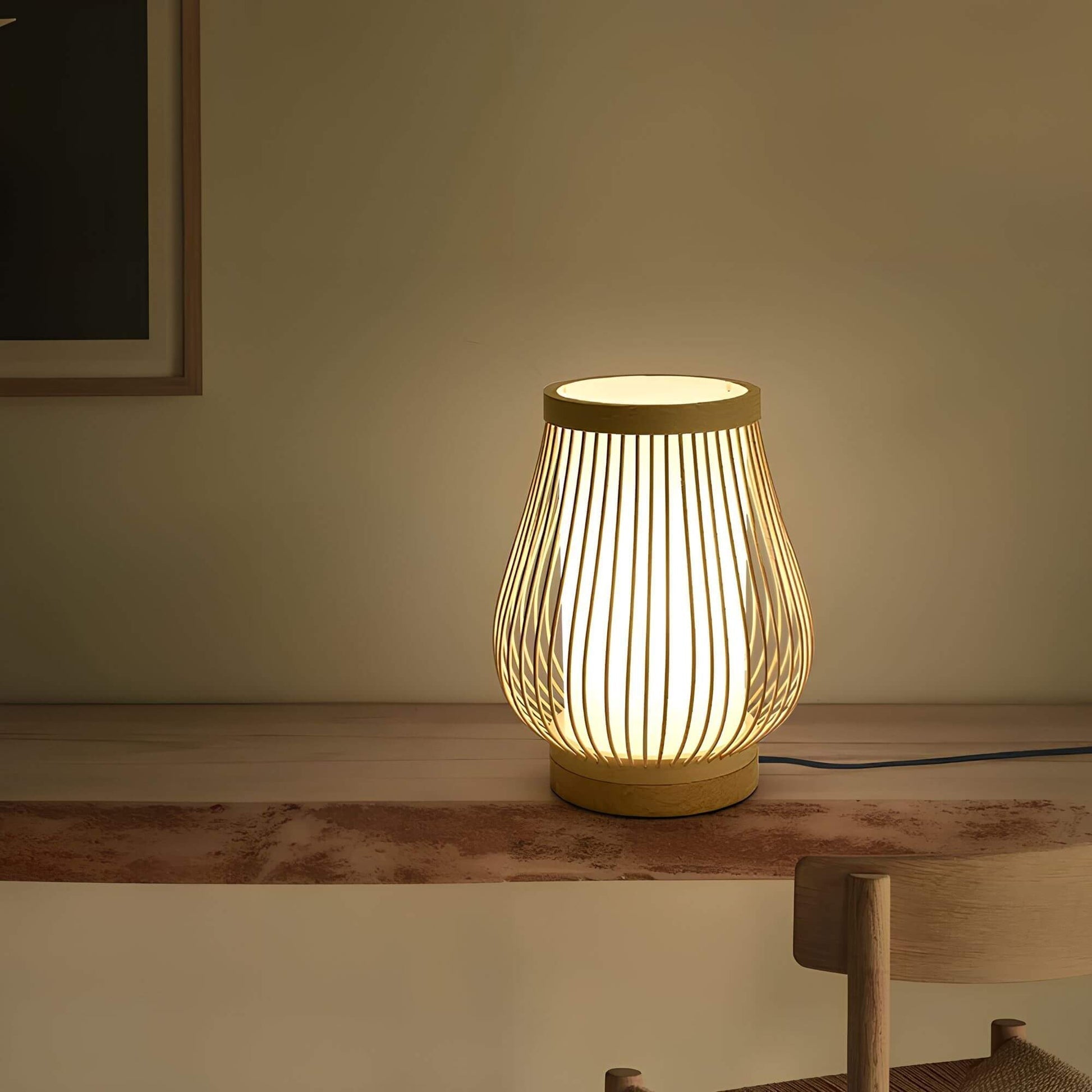 ZenGlow Lampe de Bureau LED Inspirée par le Japon – Design Unique avec Lumière Chaude