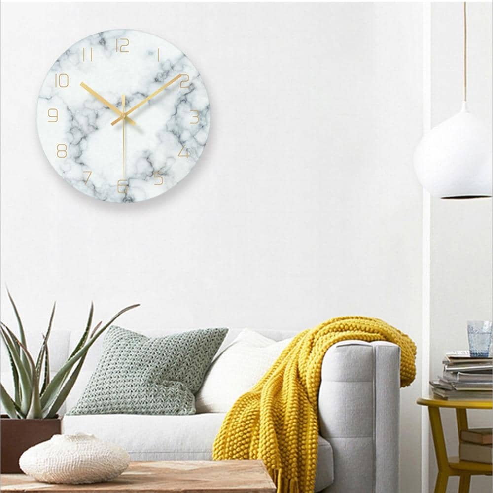 Horloge décorative élégante Marbelle – Design stylé en effet marbre