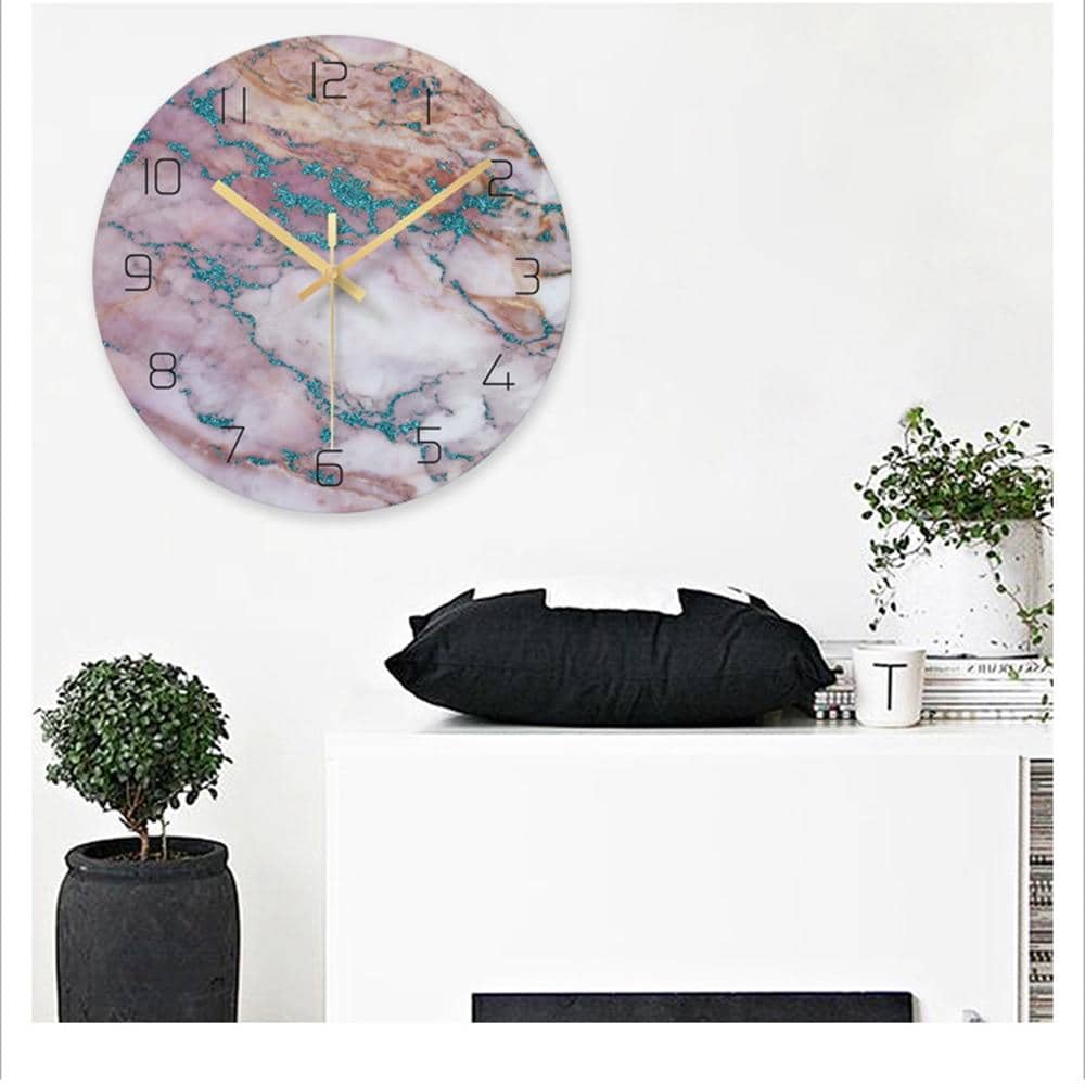 Horloge décorative élégante Marbelle – Design stylé en effet marbre