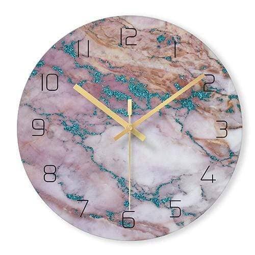 Horloge décorative élégante Marbelle – Design stylé en effet marbre