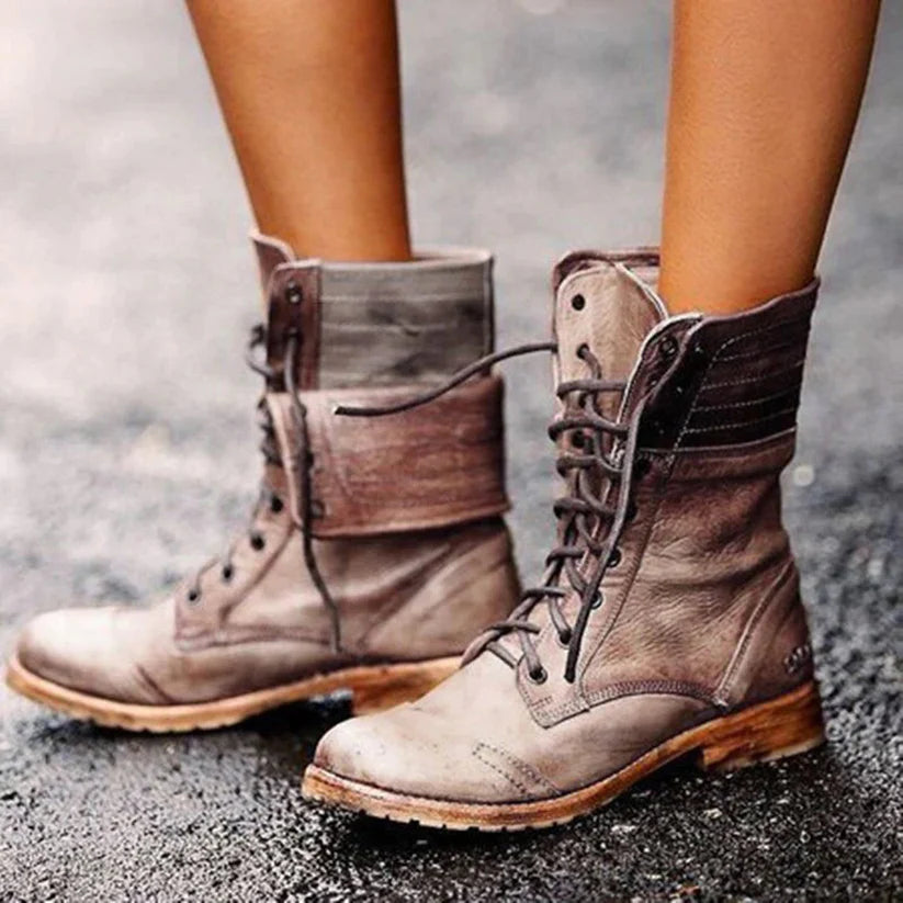 Bottes modestes Laura avec lacets
